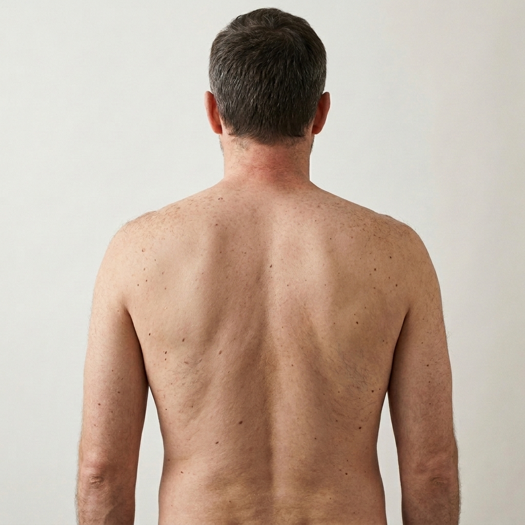Man's back clear of psoriasis after treatment