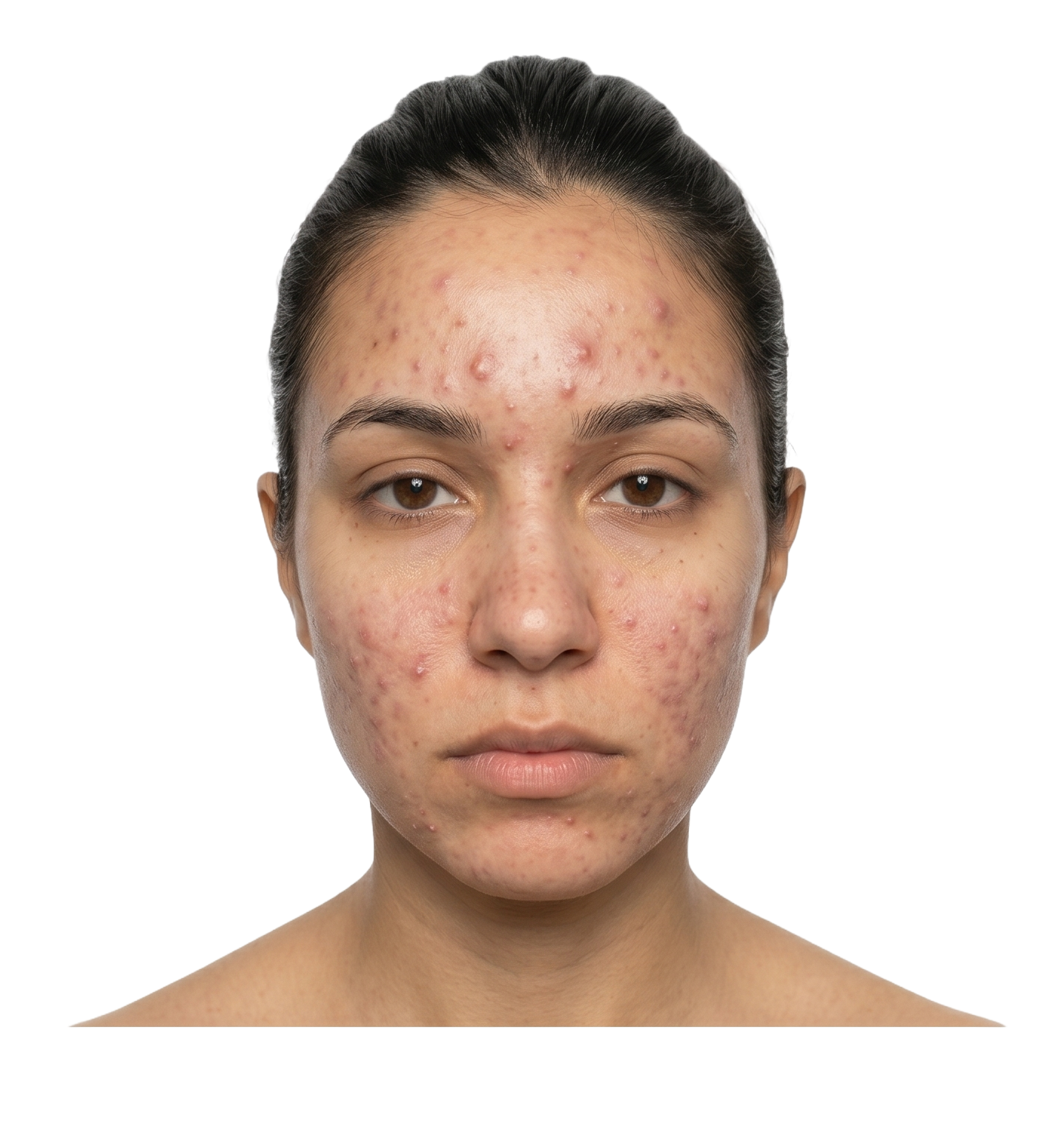 Patient before homeopathic treatment — skin condition